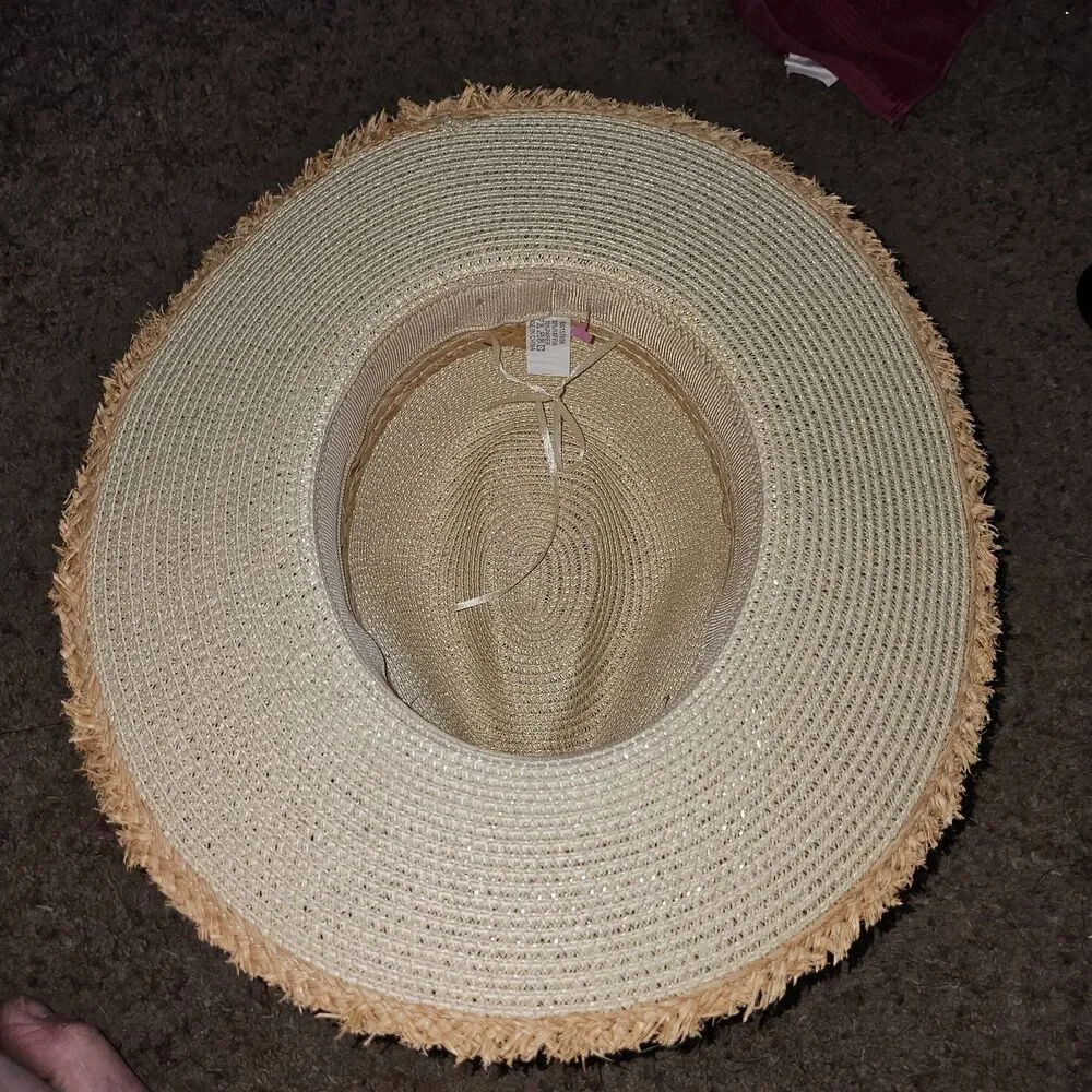 Ladies 70% Paper / 30% Raffia Sun Hat Floppy Large Beach Straw design - Picture 3 of 3